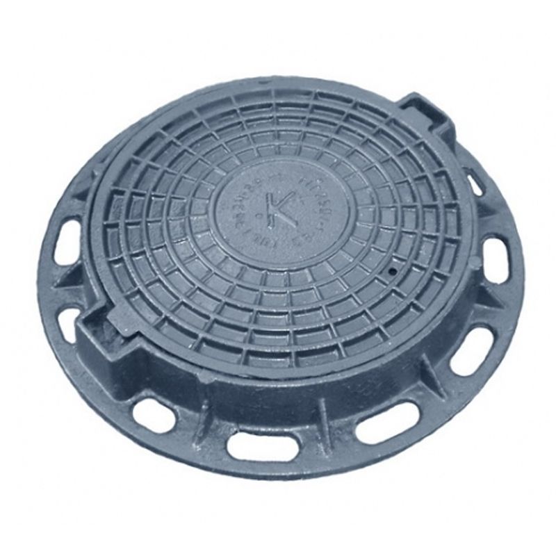 Люк чугунный Т (тяжелый) (К) Ду840х100мм (25т) 2-х ушковый