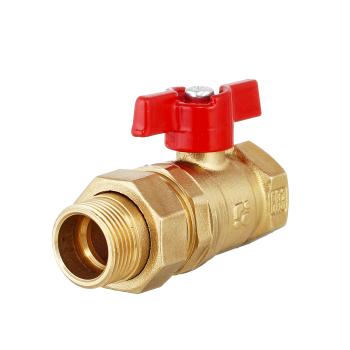 Кран шаровый латунныйБАЗ  11б27п1 вода НР/ВР Ду 25 (1") Ру 40 бабочка американка