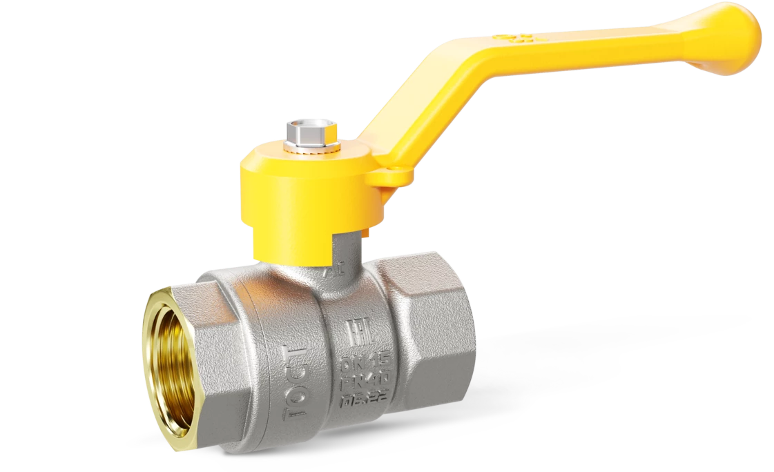 Кран шаровый латунныйLD Pride  газ ВР/ВР Ду 50 (2") Ру 25 рычаг 